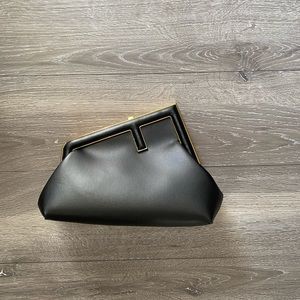 Black evening clutch bag